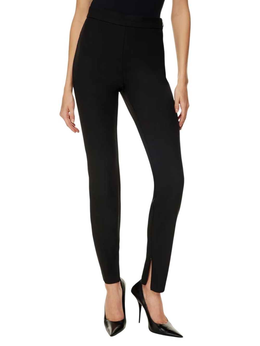NEW Aritzia Babaton Serra Navy Blue Slim Ponte Zip Detail Pants Womens Size 6
